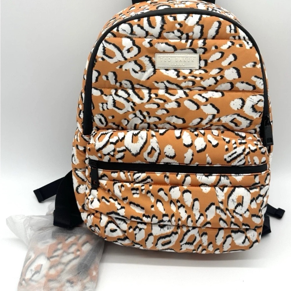 Ted Baker Orange and White Graphic Backpack